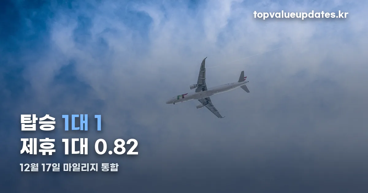 아시아나 대한항공 마일리지 전환 정리 썸네일