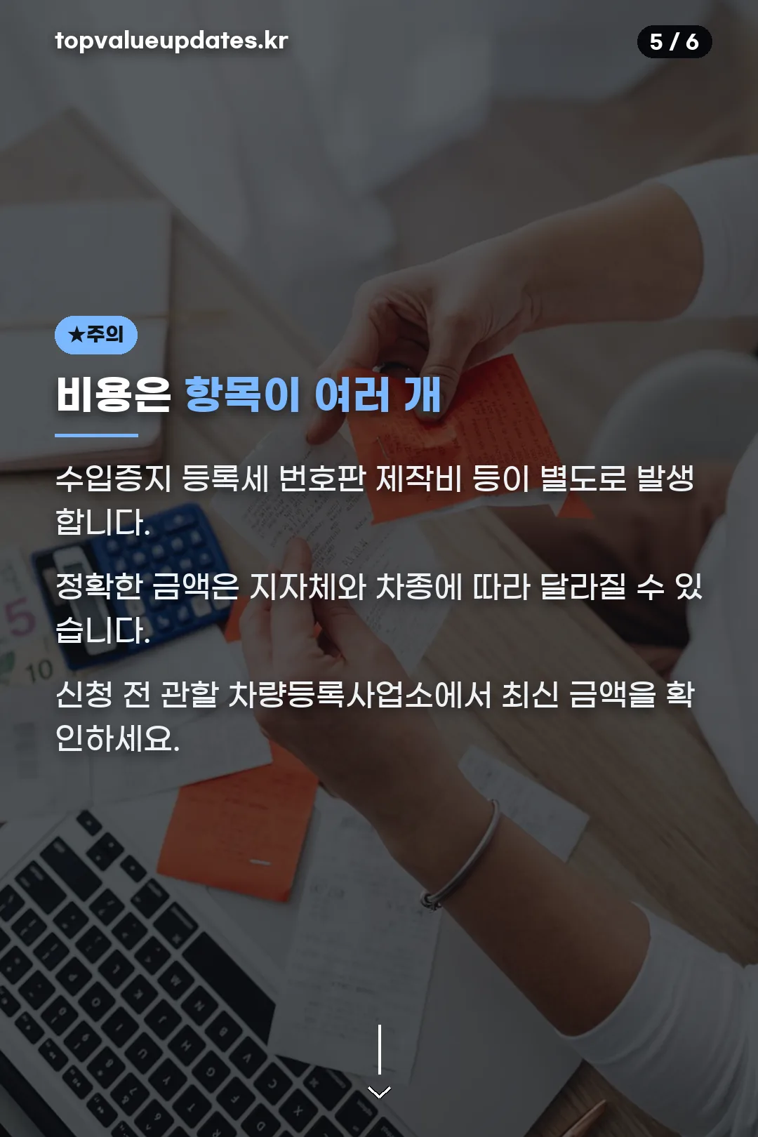 비용은 항목이 여러개