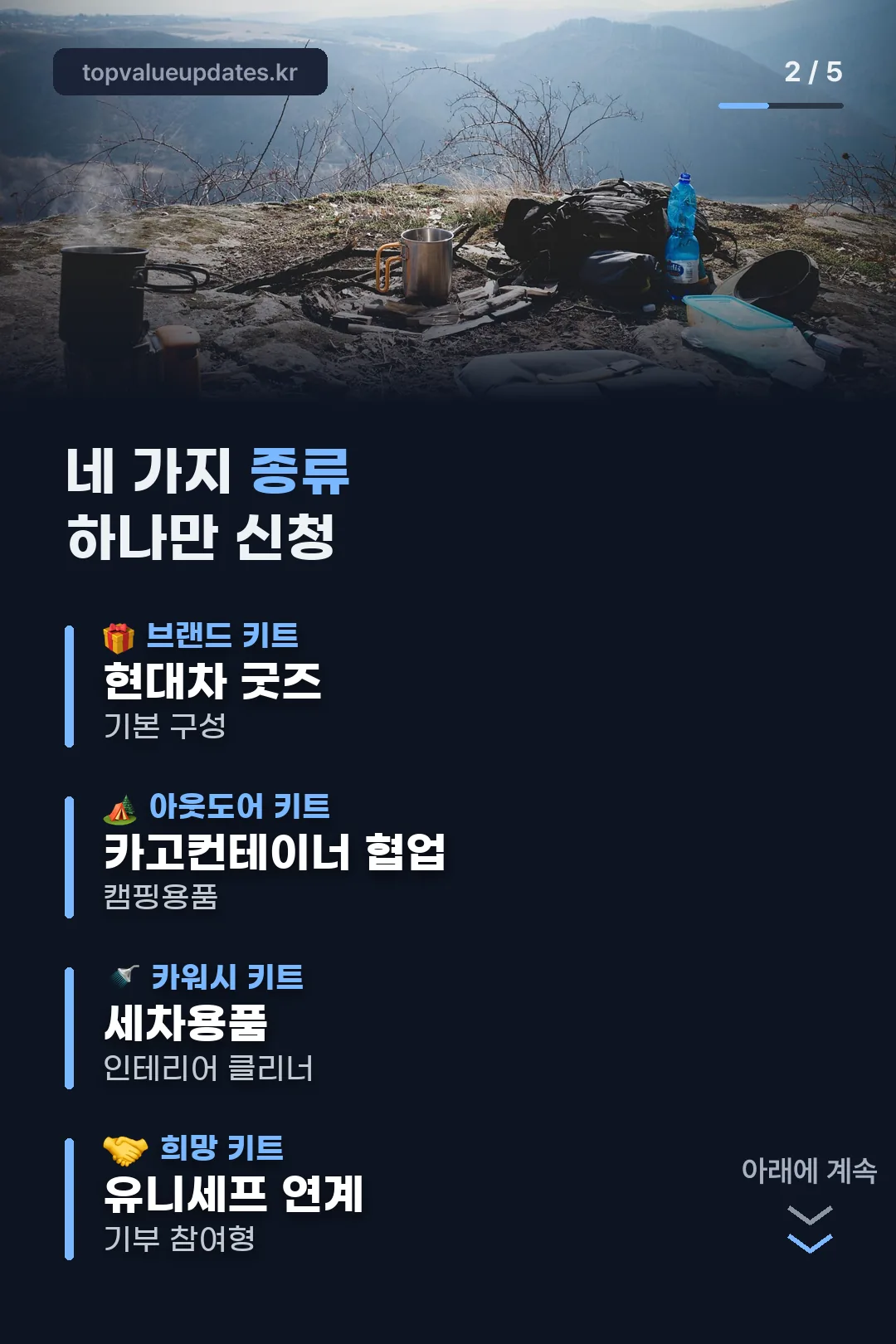 네 가지 키트 종류