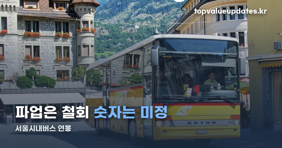 서울시내버스 연봉 정리 썸네일