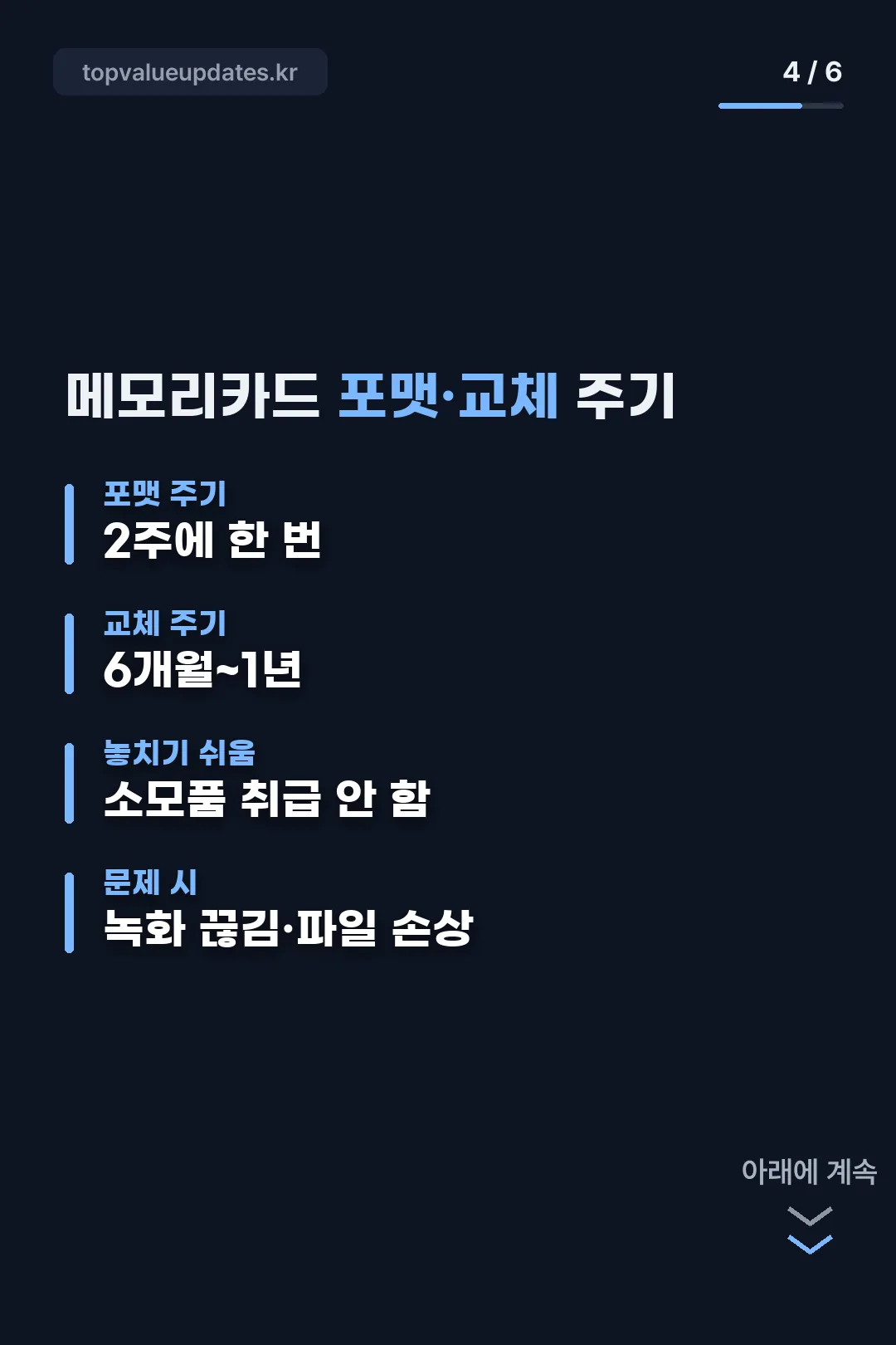 메모리카드 포맷 교체 주기